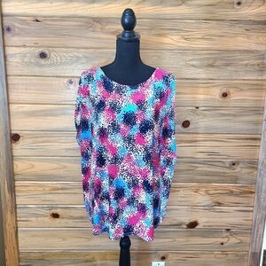 Roz & Ali Woman Short Sleeved Blouse Size 2X